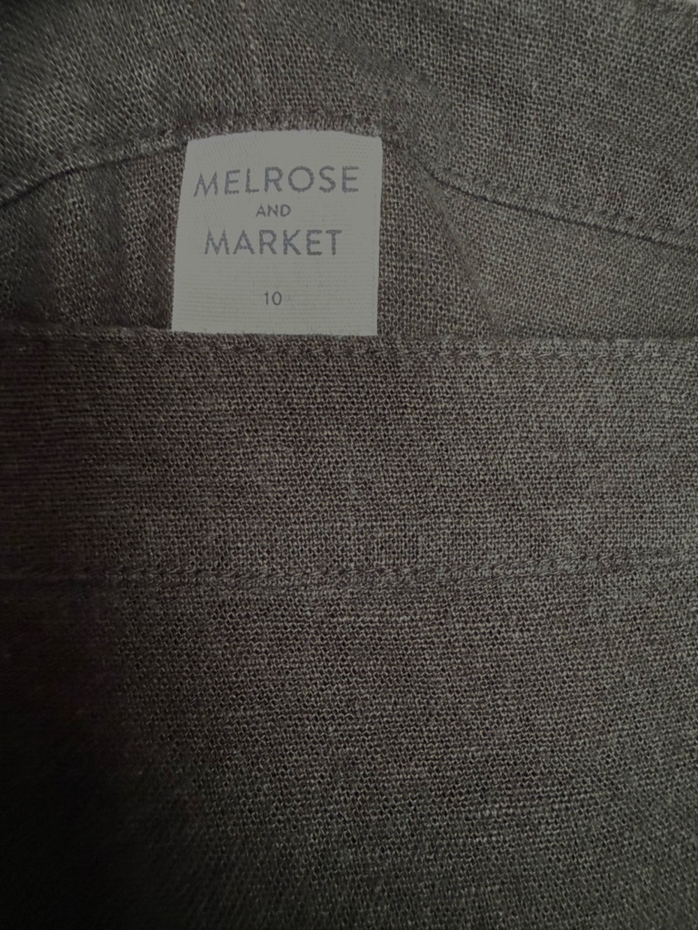 Melrose and Market Black Midi Skirt with Front Slit & Button - Picture 3 of 6